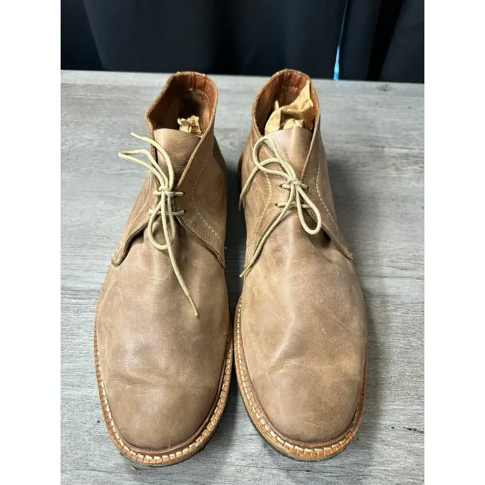 Allen Edmonds Mojave Boots Shoes Tan Leather Size 14